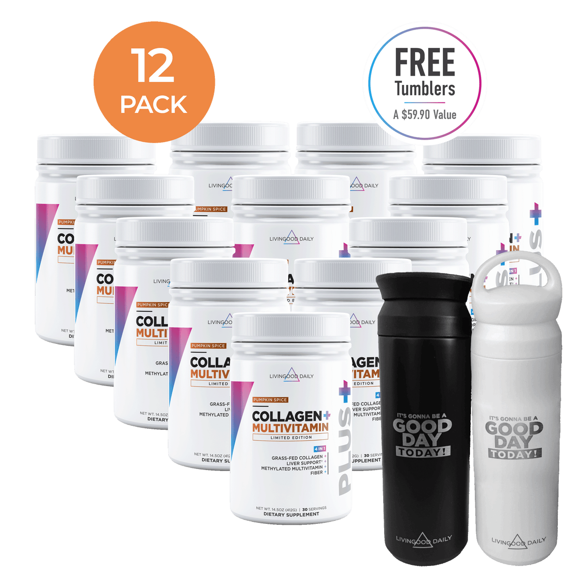 Livingood Daily Collagen + Multivitamin (Pumpkin Spice) 12-Pack