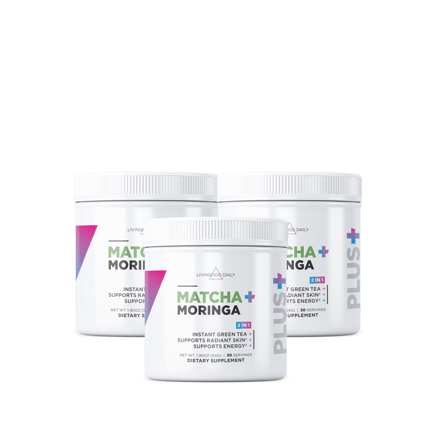 Livingood Daily Matcha + Moringa (3-Pack)