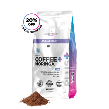 Livingood Daily Coffee + Moringa Ground Swiss Water Decaf - 1 Pack