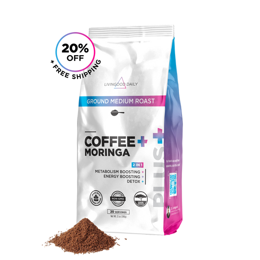 Livingood Daily Coffee + Moringa Ground Medium Roast - 1 Pack