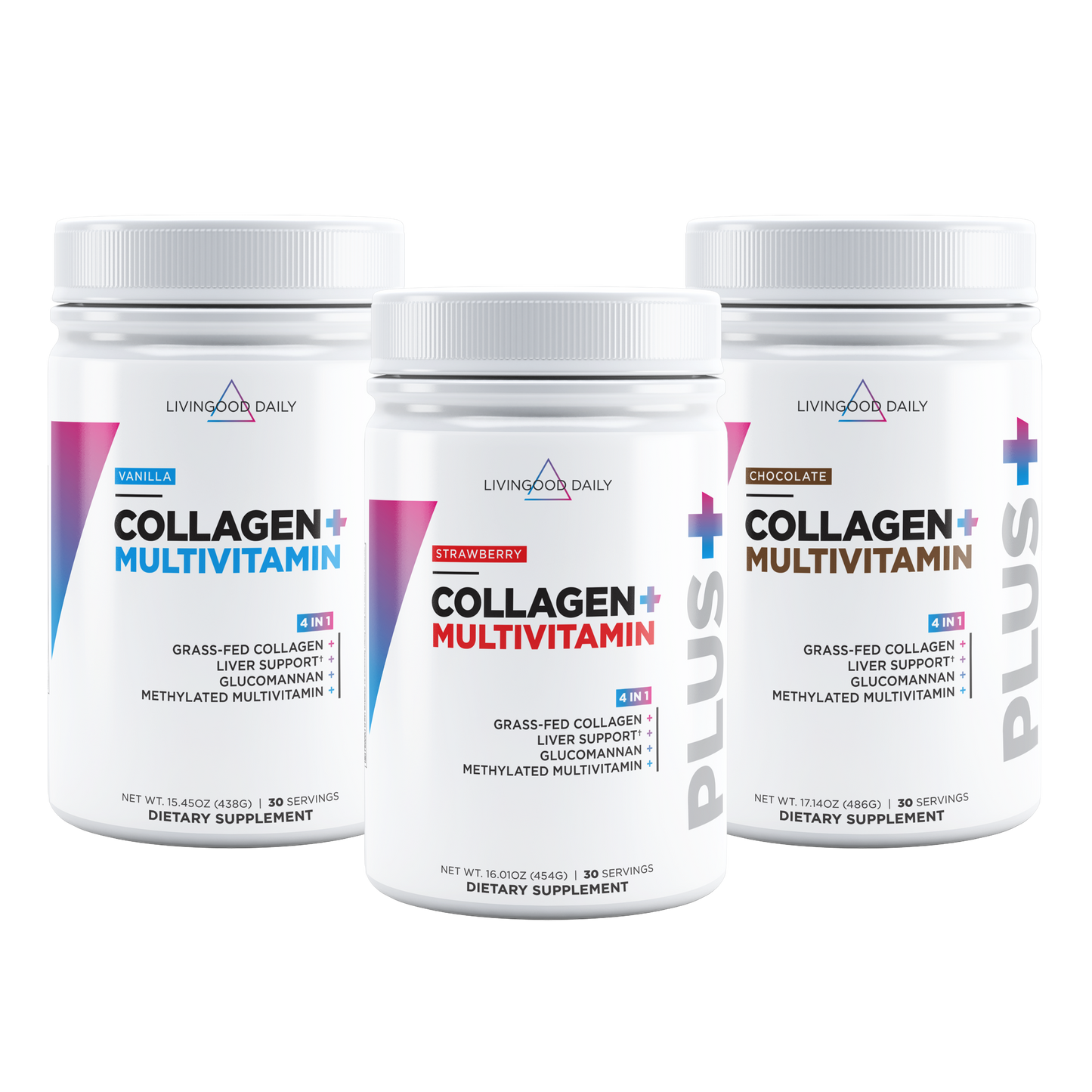 Livingood Daily Collagen + Multi 3-Pack Bundle