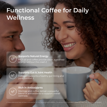 Livingood Daily Instant Vanilla Collagen Coffee + Moringa