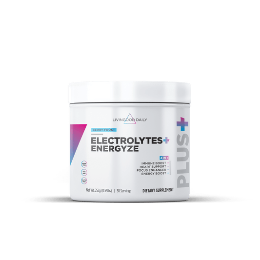 LivingGood Daily Electrolytes Plus Energyze Berry Frost Dietary Supplement Jar