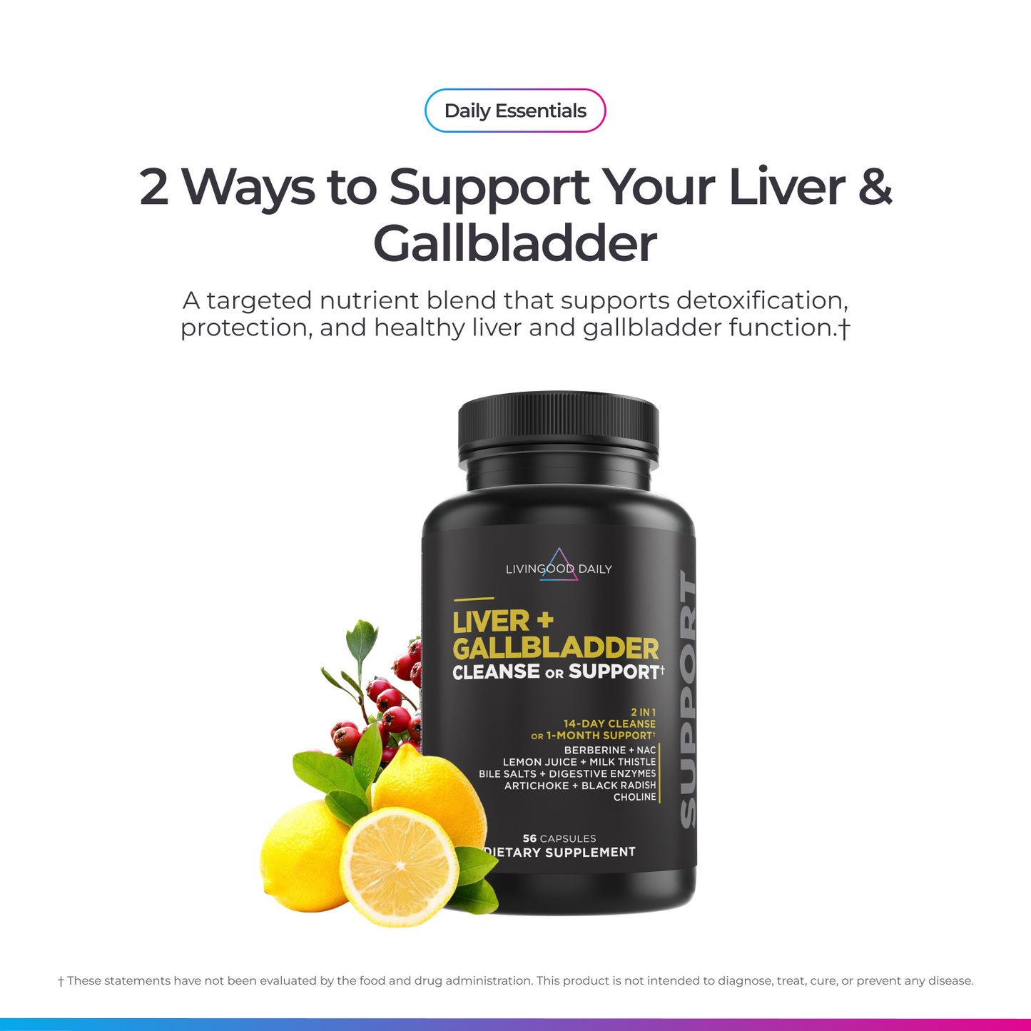 Livingood Daily Liver + Gallbladder Cleanse or Support (3-Pack)