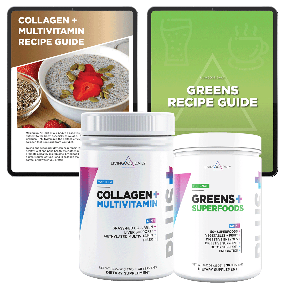 Livingood Daily Collagen and Greens Recipe Bundle