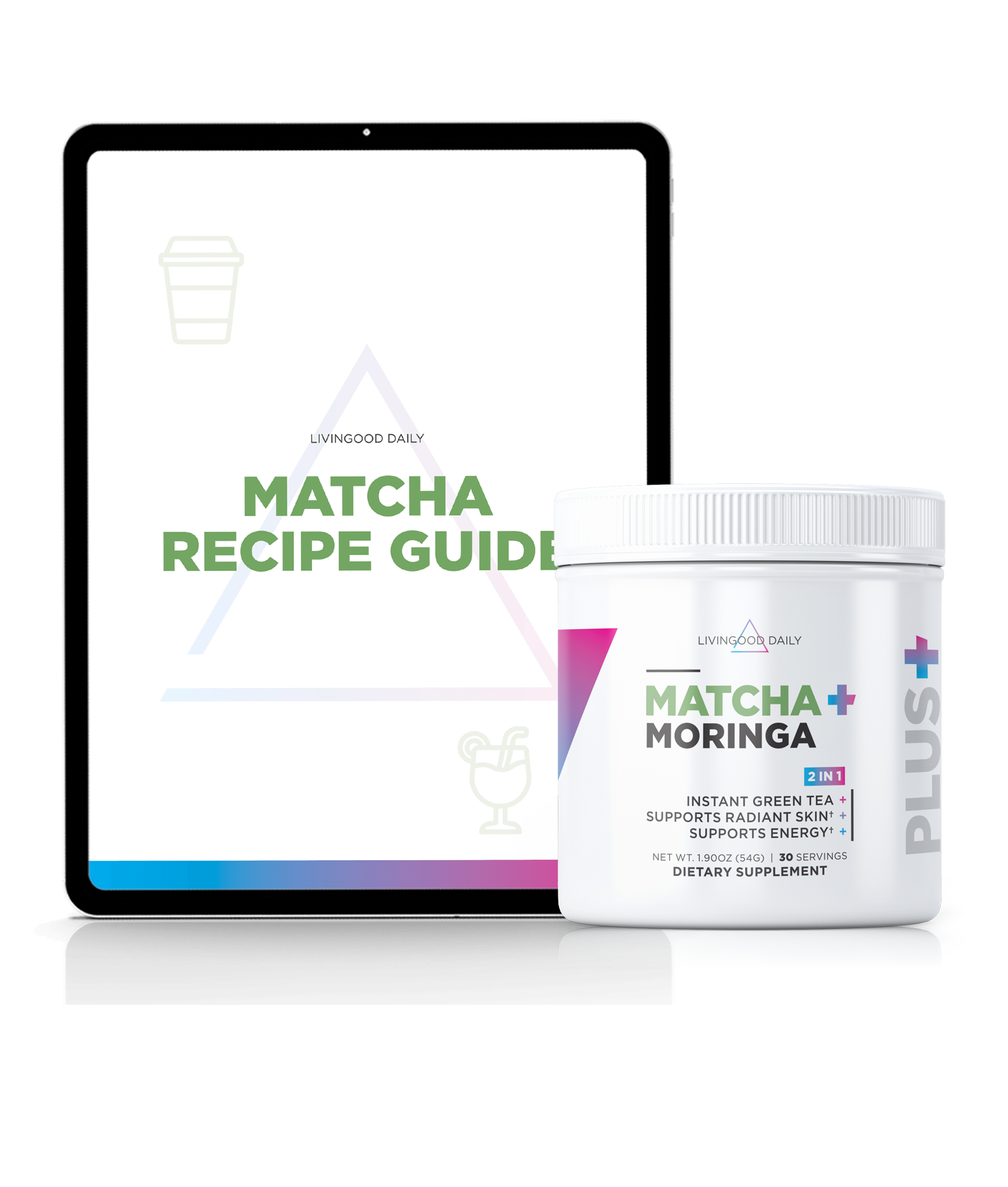 Livingood Daily Matcha + Moringa (2-Pack)