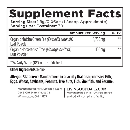Livingood Daily Matcha + Moringa (2-Pack)