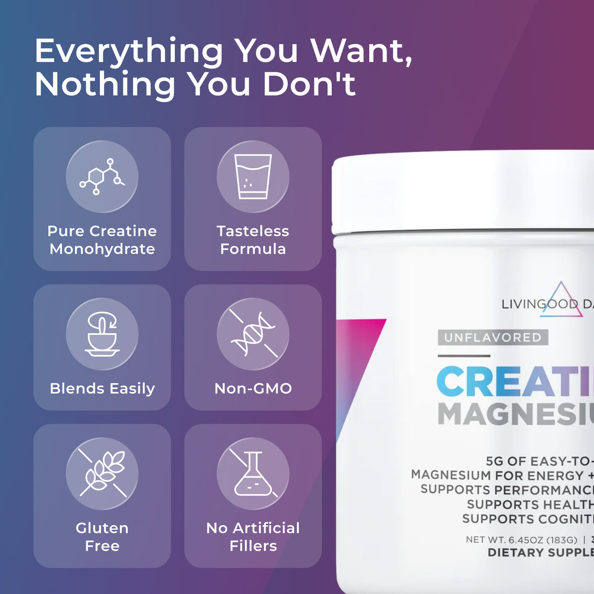 Livingood Daily Creatine + Magnesium
