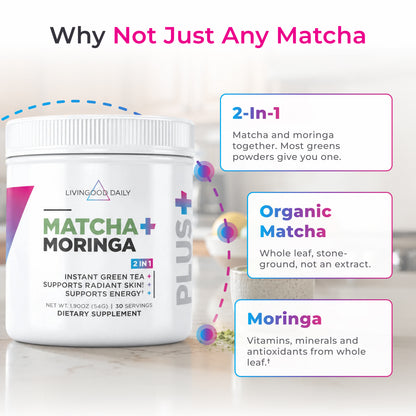 Livingood Daily Matcha + Moringa