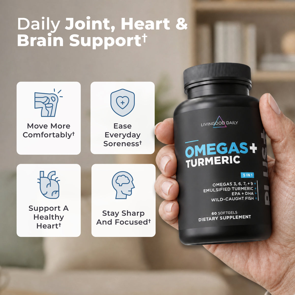 Livingood Daily Omegas + Turmeric