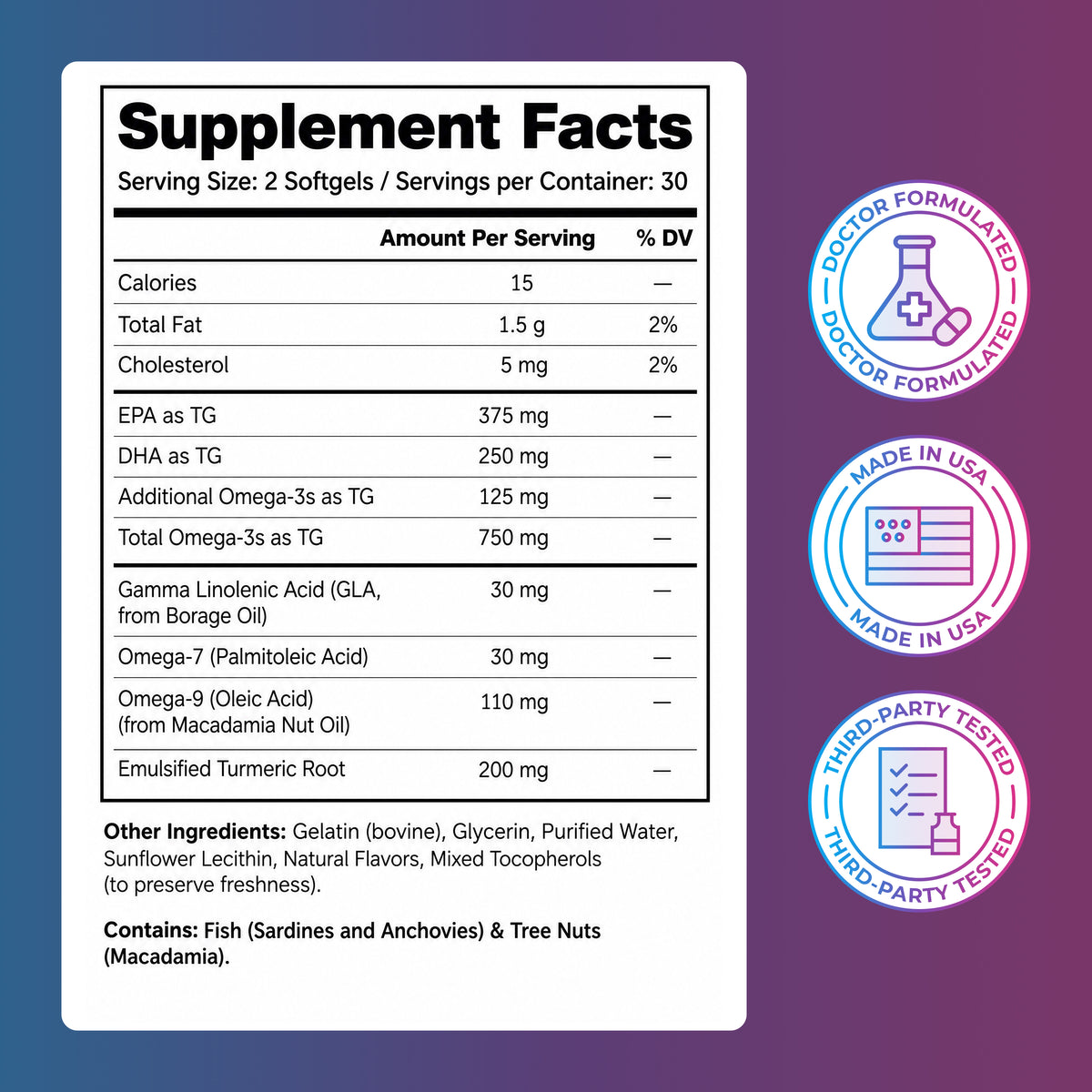 Livingood Daily Omegas + Turmeric