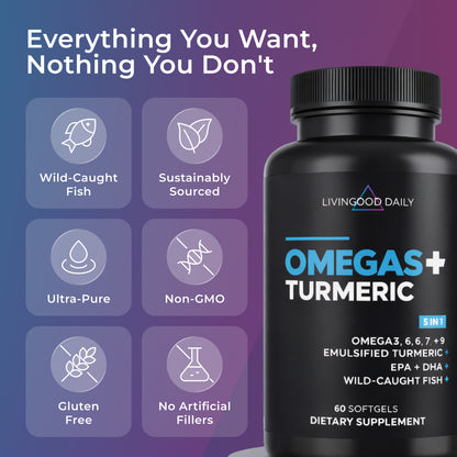 Livingood Daily Omegas + Turmeric