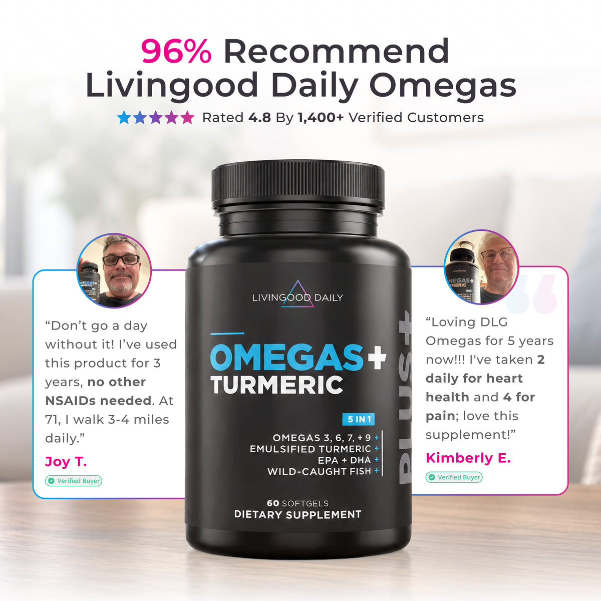 Livingood Daily Omegas + Turmeric